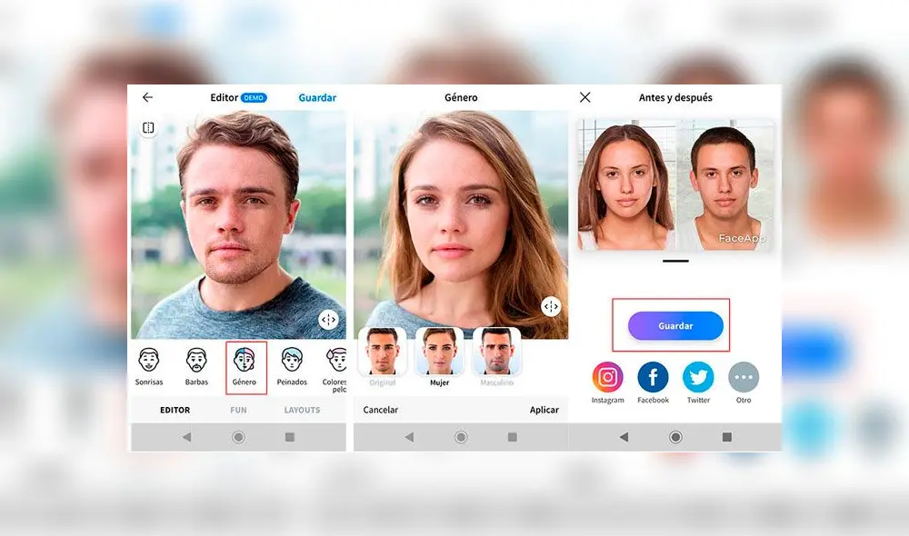 FaceApp y el filtro que te cambia de sexo