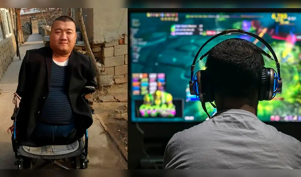 China: hombre sin brazos ni piernas es un experto en videojuegos