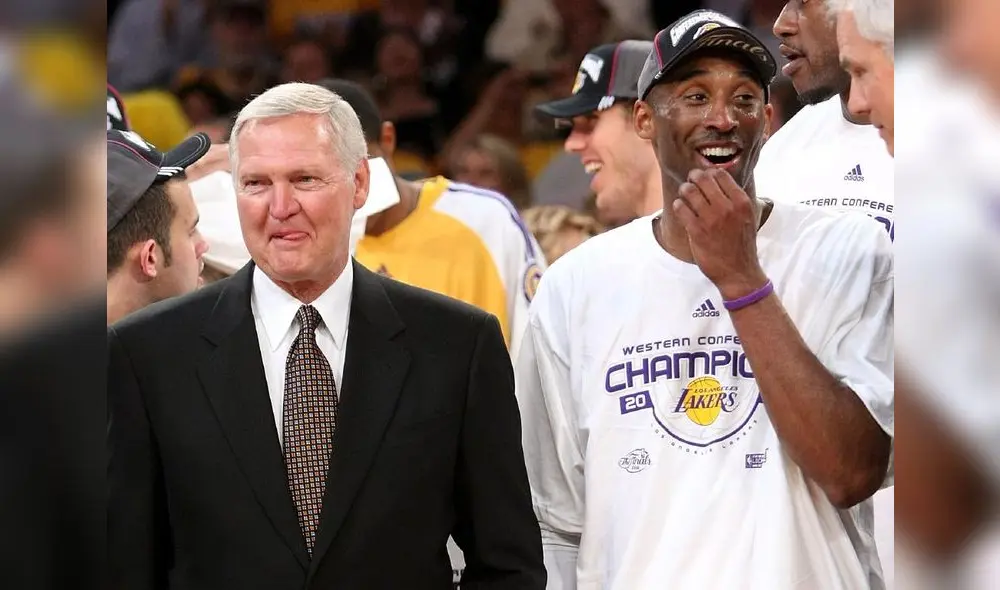 Koby Bryant y Jerry West mantenían un vínculo como de padre e hijo desde su llegada a los Lakers. (Fuente: Internet) Koby Bryant y Jerry West mantenían un vínculo como de padre e hijo desde su llegada a los Lakers. (Fuente: Internet)