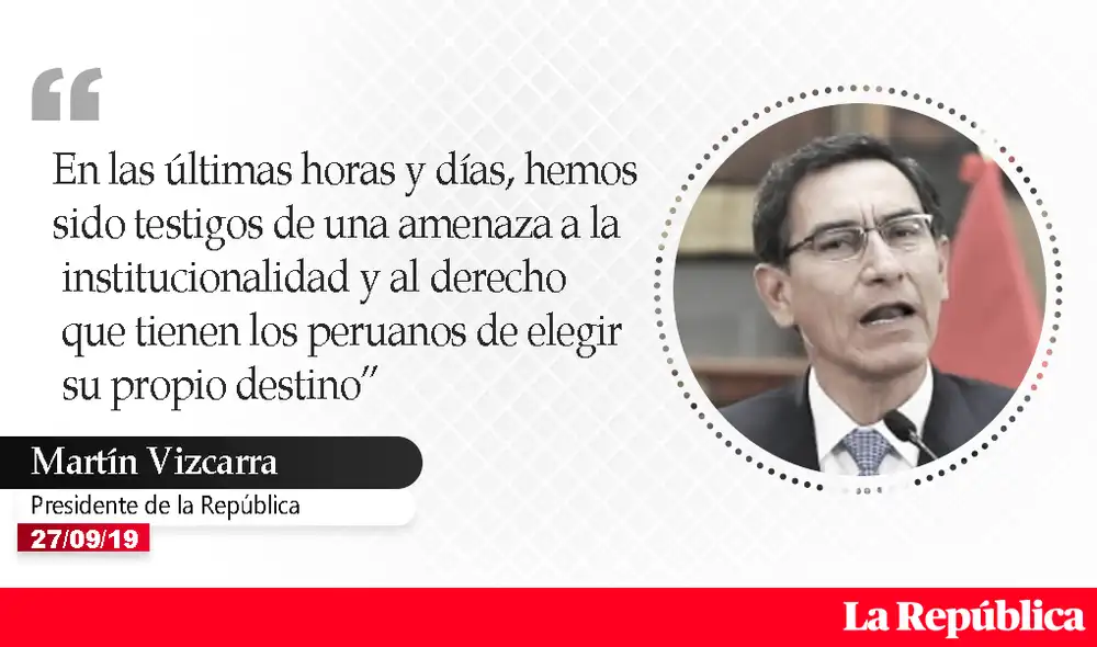 Frases del mensaje a la nación de Martín Vizcarra. Foto: La República. Frases del mensaje a la nación de Martín Vizcarra. Foto: La República.