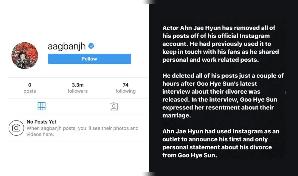 Temen que Ahn Jae Hyun se quite la vida tras desaparecer en Instagram [FOTOS]