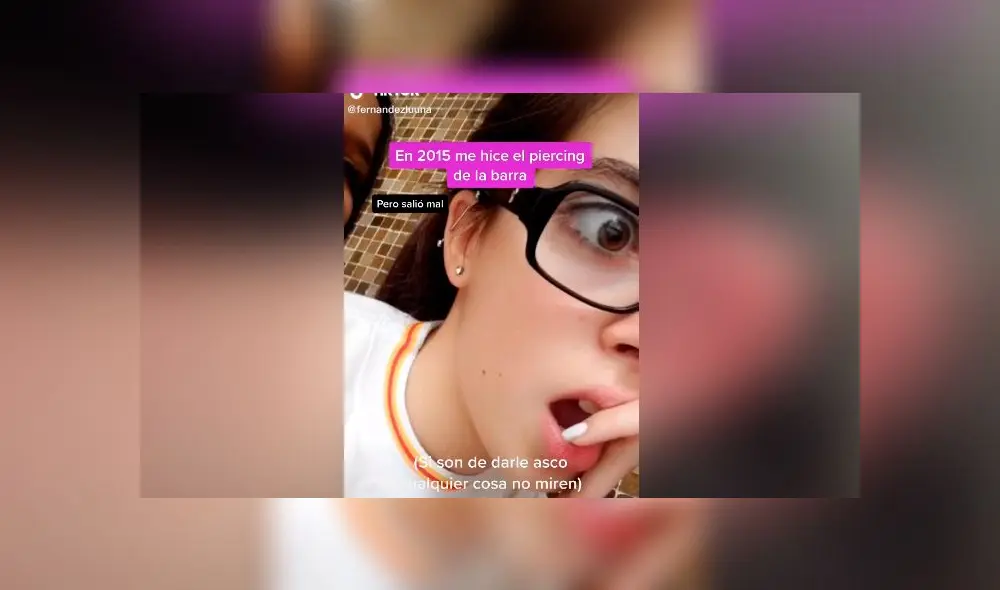 Desliza las imágenes para ver lo que pasó con esta joven y el piercing que se hizo en la oreja. Foto: Luna Fernández/TikTok Desliza las imágenes para ver lo que pasó con esta joven y el piercing que se hizo en la oreja. Foto: Luna Fernández/TikTok