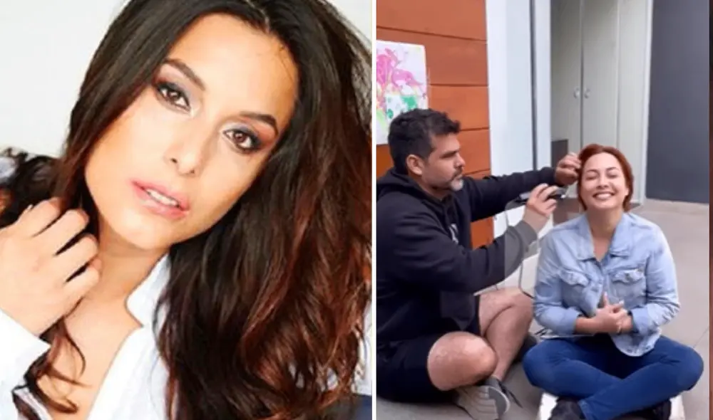 Natalia Salas y Sergio Coloma se quedaron calvos. Foto: Natalia Salas/Instagram