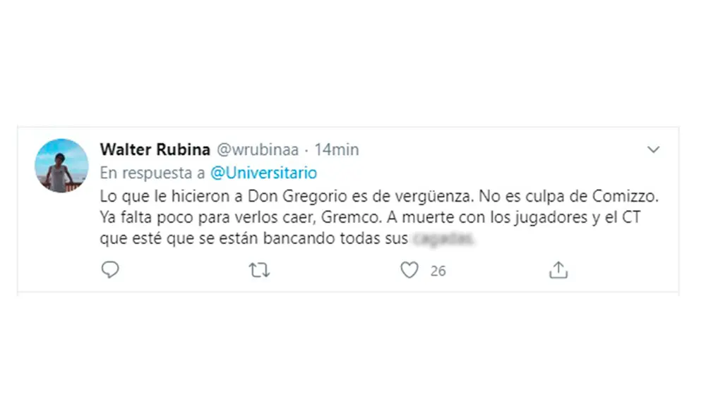 Universitario: hinchas se pronuncian tras la contratación de Ángel Comizzo. Universitario: hinchas se pronuncian tras la contratación de Ángel Comizzo.