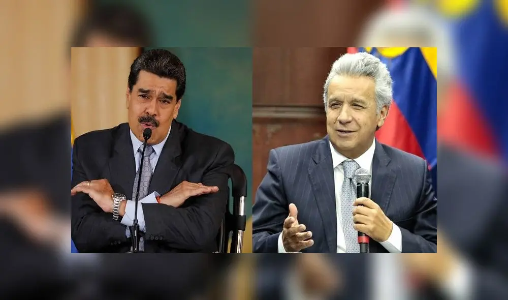 Nicolás Maduro, líder del régimen chavista, y Lenín Moreno, presidente de Ecuador. Nicolás Maduro, líder del régimen chavista, y Lenín Moreno, presidente de Ecuador.