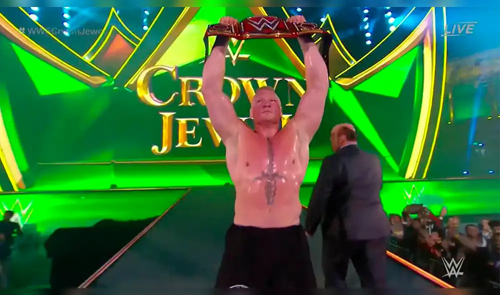 WWE Crown Jewel: Brock Lesnar venció a Braun Strowman y es el nuevo campeón Universal [VIDEO]