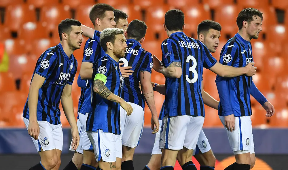 Atalanta venció a Valencia en Mestalla en octavos de final de la Champions League. Foto: Agencia