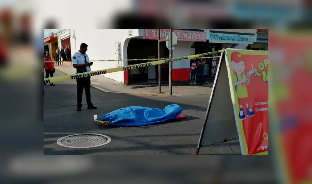 El yerno no se percató de que su suegra iba cruzando la pista por delante del microbús. (FOTO: Reto Diario)
