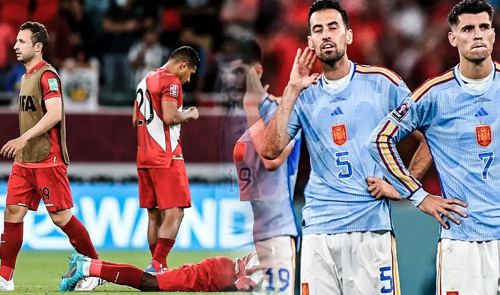 España no pudo ante Marruecos y cayó en la tanda de penales. Foto: composición LR/ AFP España no pudo ante Marruecos y cayó en la tanda de penales. Foto: composición LR/ AFP