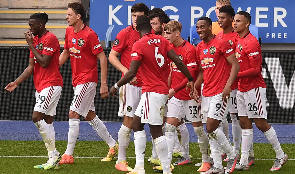 Manchester United venció 2-0 al Leicester por la Premier League y clasificó a la Champions. Foto: AFP Manchester United venció 2-0 al Leicester por la Premier League y clasificó a la Champions. Foto: AFP