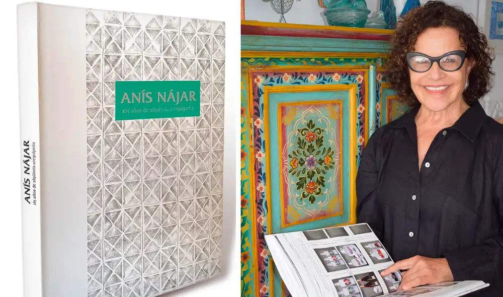 Teresina Muñoz-Nájar presentó su libro “Anís Nájar: 165 años de alquimia arequipeña”. Foto: Difusión Teresina Muñoz-Nájar presentó su libro “Anís Nájar: 165 años de alquimia arequipeña”. Foto: Difusión