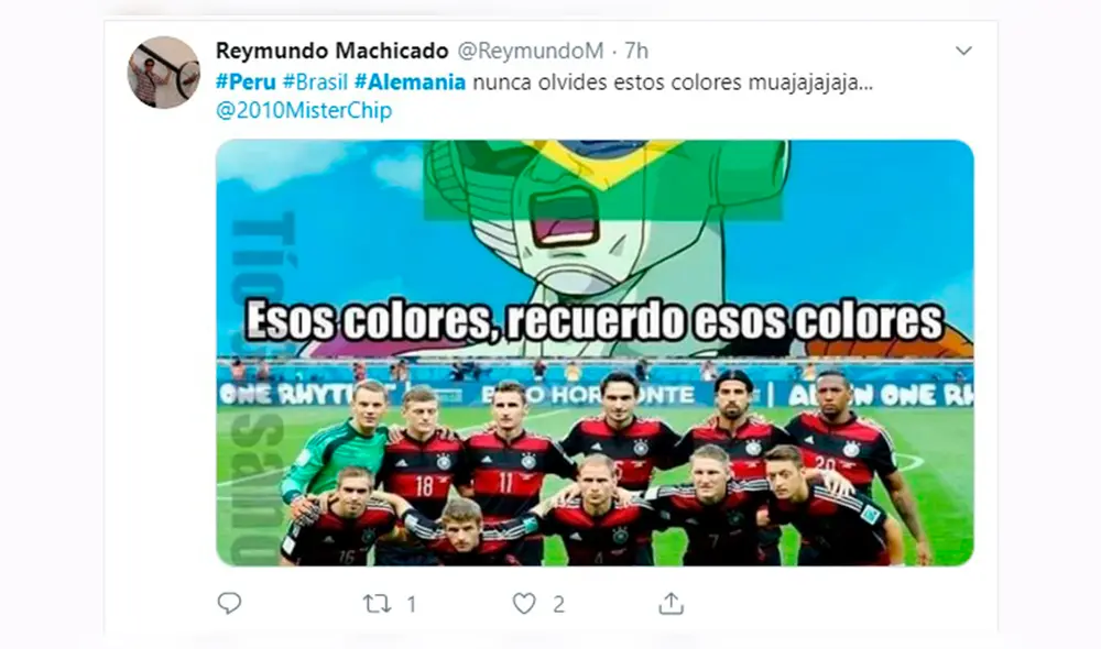 Perú vs Brasil: Alemania fue tendencia en Twitter tras triunfo de la Bicolor. Foto: Captura de Twitter. Perú vs Brasil: Alemania fue tendencia en Twitter tras triunfo de la Bicolor. Foto: Captura de Twitter.