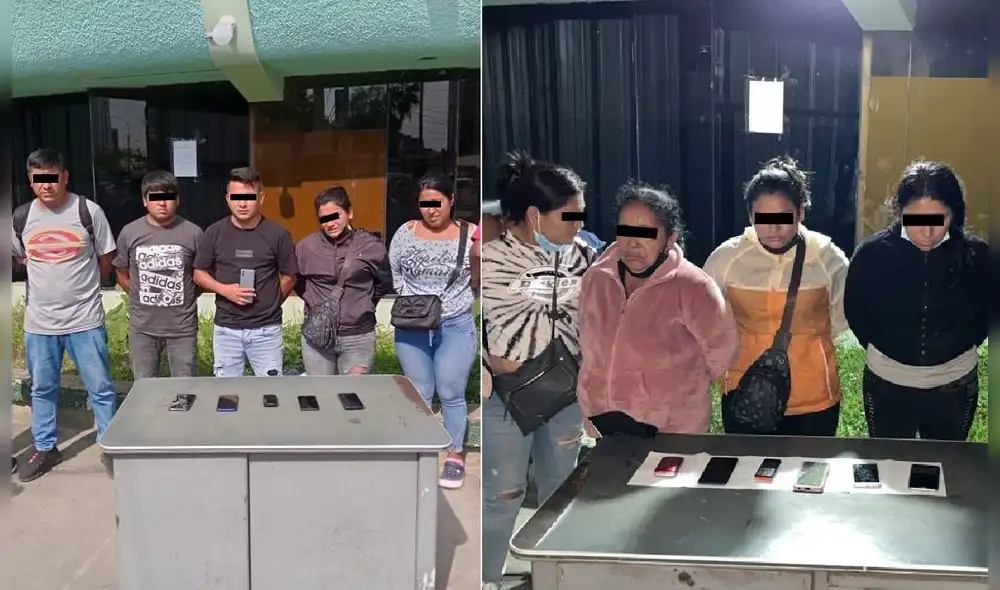 Mujer roba celulares