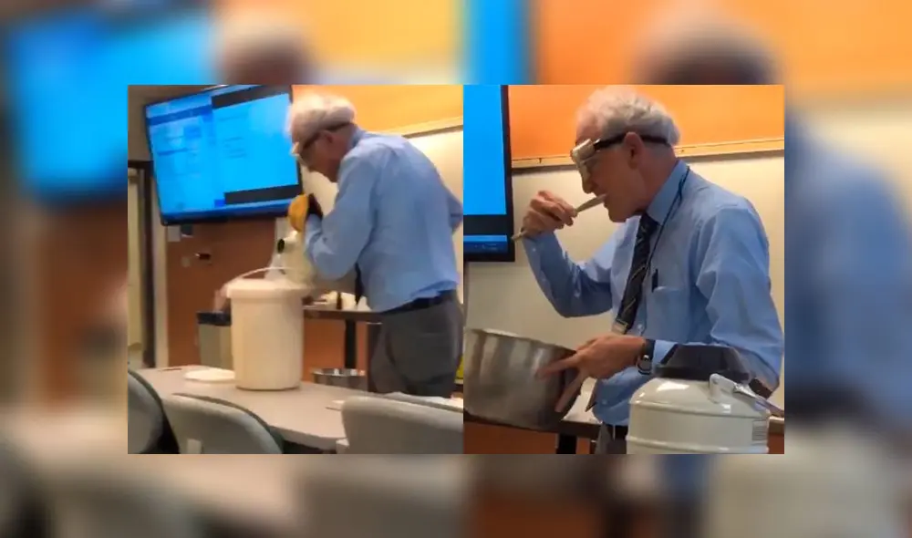 Profesor inspira a sus alumnos mediante extravagantes experimentos. Foto: Captura.