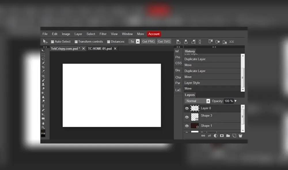 Desliza para ver cómo luce la interfaz de este rival de Photoshop. Foto: Captura.