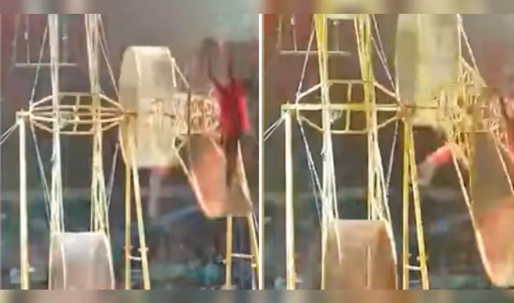 Facebook: momentos de horror captados tras caída de acróbata de circo [VIDEO]