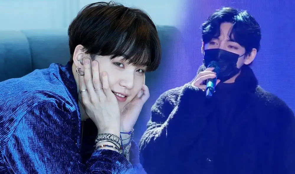 2020 SBS Gayo Daejun: el gesto de V hacia Suga, que conmovió a ARMY. Foto: composición Big Hit / SBS