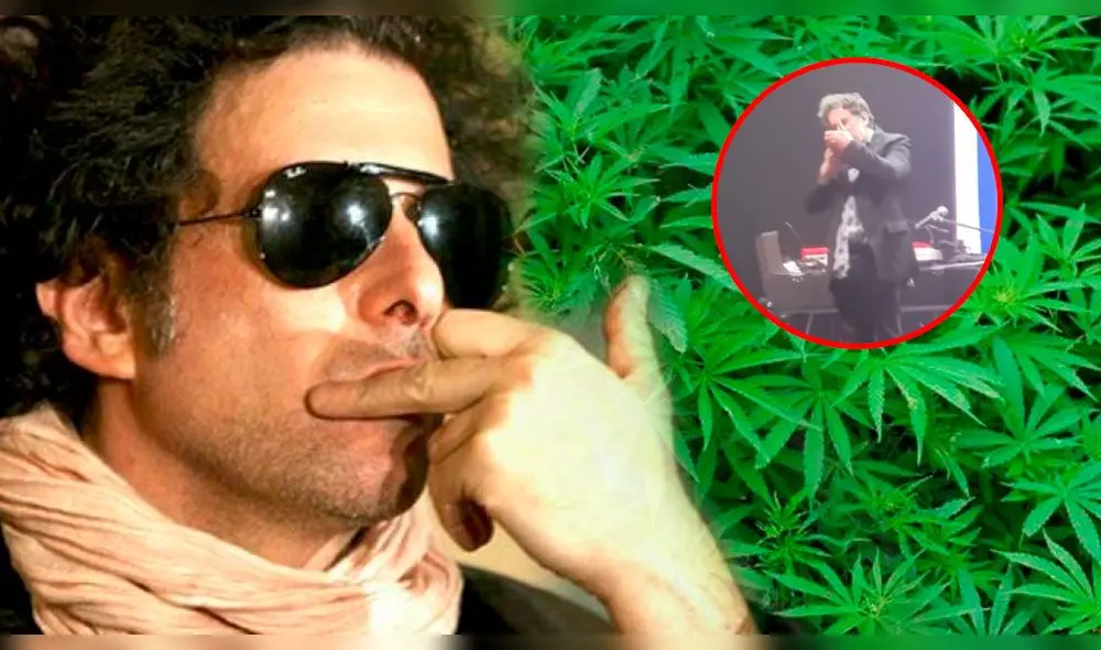El cantante argentino hizo una "degustación" de marihuana sobre el escenario.