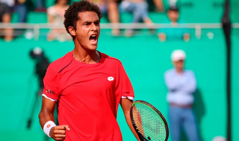 Juan Pablo Varillas ganó el cuarto partido y le dio a Perú el pase al Grupo Mundial I de la Copa Davis con un 3-1 global sobre Suiza. Foto: @FEDTENISPERU.