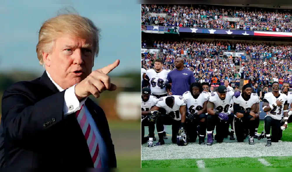 Jugadores de la NFL fueron duramente criticados por Donald Trump por protestar durante el himno estadounidense [FOTOS]