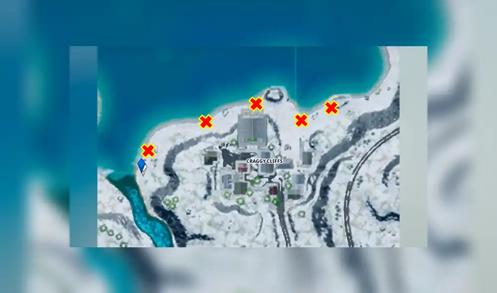 Fuegos artificiales congelados en el mapa