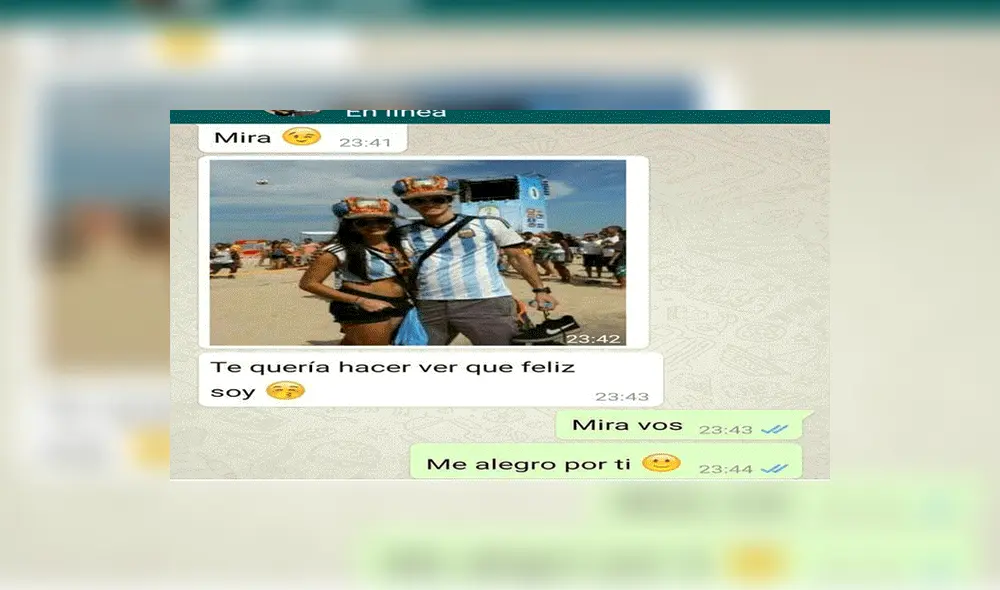 WhatsApp: chica le envía a ex su foto con su nuevo novio y él reacciona de forma conmovedora [FOTOS]