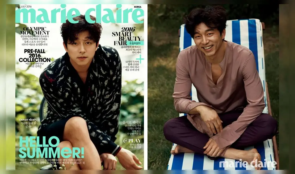 Gong Yoo en la portada de la revista Marie Claire, 2016. Crédito: Instagram
