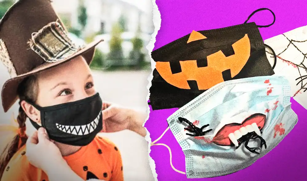 La mascarilla también se puede convertir en el complemento que tu disfraz necesita. Foto: Composición Fabrizio Oviedo / La República La mascarilla también se puede convertir en el complemento que tu disfraz necesita. Foto: Composición Fabrizio Oviedo / La República