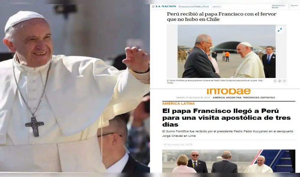 Papa Francisco: prensa internacional comparó su llegada al Perú con la de Chile [FOTOS]