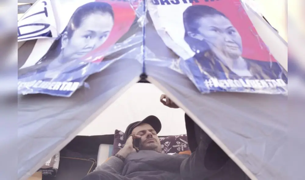 Fujimoristas visitaron a Mark Vito por descompesación en huelga de hambre [FOTOS]