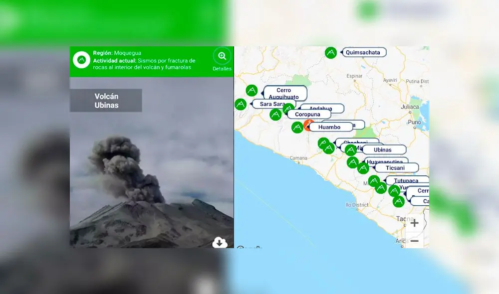 Usuarios podrán ver actividad sísmica en tiempo real de los 16 volcanes más activos del Perú 