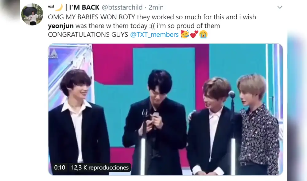 TXT: Beomgyu llora al recordar a Yeonjun en los MGMA 2019