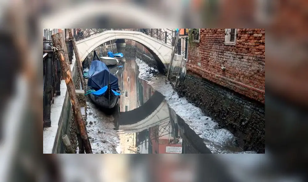 Venecia es perjudicada por periodo de sequía. Foto: Twitter
