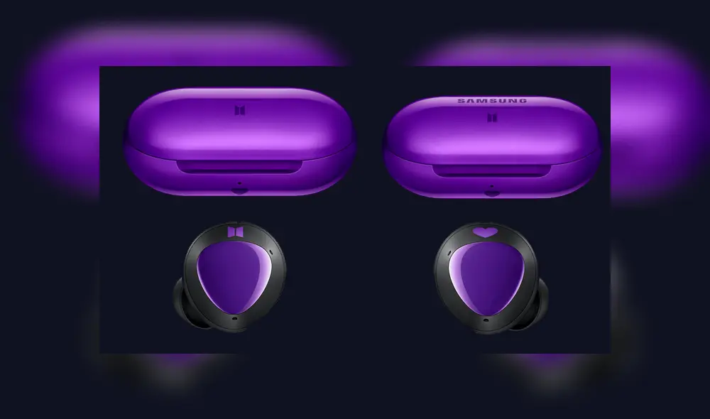 Así lucirían los Galaxy Buds que acompañarían el S20+ edición limitada BTS.