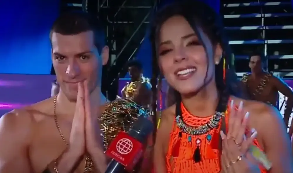 Luciana Fuster y Patricio Parodi regresaron a "Esto es guerra" en la temporada 2023. Foto: captura/América TV.