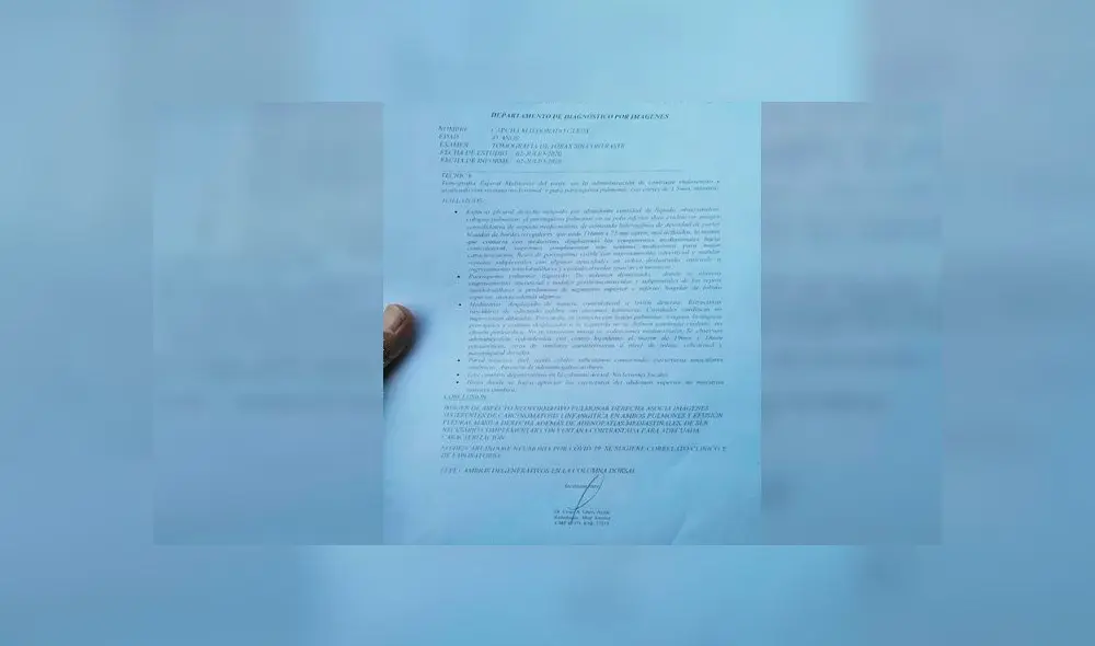 En dicho documento mencionan la posibilidad del COVID-19. Foto: Cortesía. En dicho documento mencionan la posibilidad del COVID-19. Foto: Cortesía.