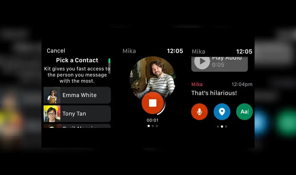 Desde la aplicación se podrán enviar audios, emojis, ubicación o mensajes de texto.