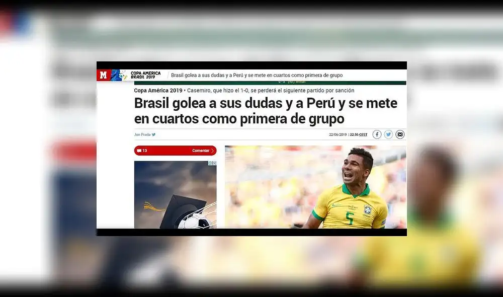 Perú vs. Brasil por Copa América 2019: Así informó la prensa internacional