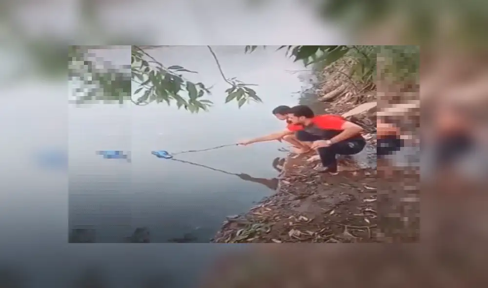YouTube viral: joven se esfuerza para recuperar su sandalia de lago y es sorprendido por inesperada acción de un niño [VIDEO]