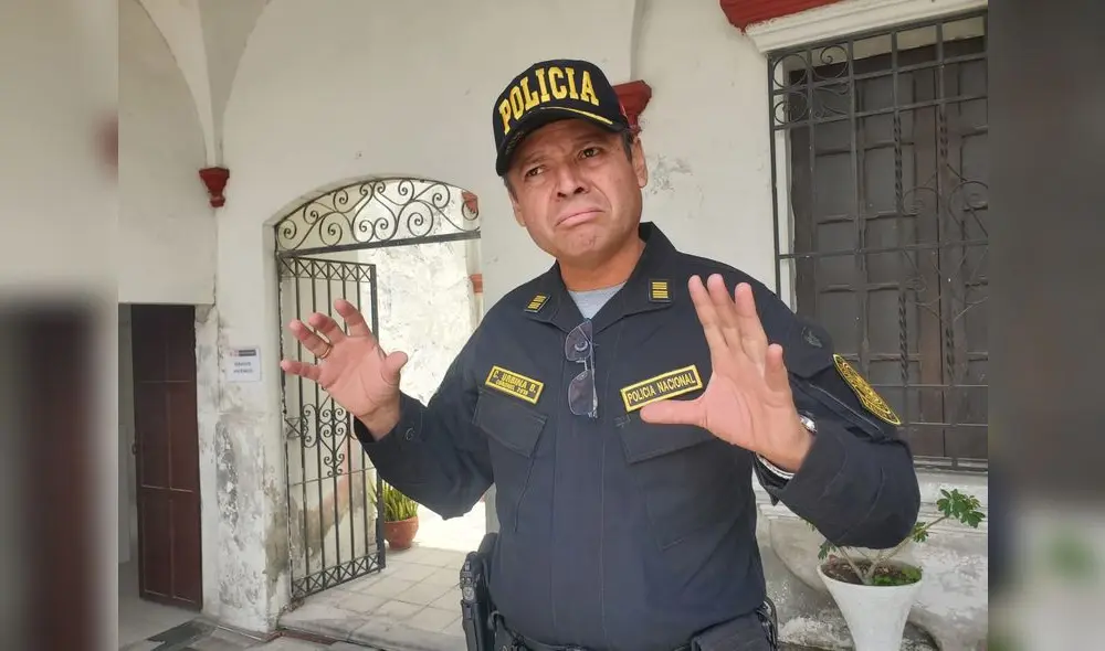 Arequipa. Coronel PNP Urbina Barreto señaló las medidas preventivas que tomarán para el paro. Foto: URPI-LR/Leonela Aquino