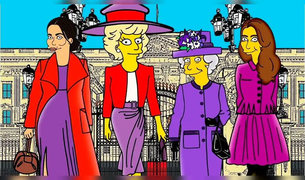 Dibujan a Meghan Markle como personaje de "Los Simpson". Fotos: Instagram Alexsandro Palombo