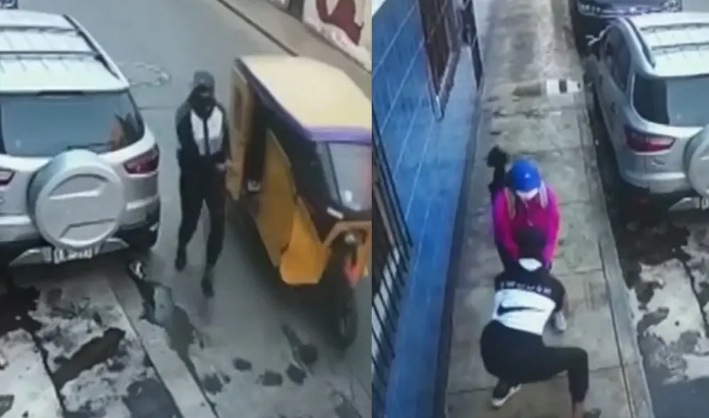 Junior Eduardo Rivero asaltaba a transeúntes siempre bajo la misma modalidad. (Foto: Captura de video / América Noticias) Junior Eduardo Rivero asaltaba a transeúntes siempre bajo la misma modalidad. (Foto: Captura de video / América Noticias)