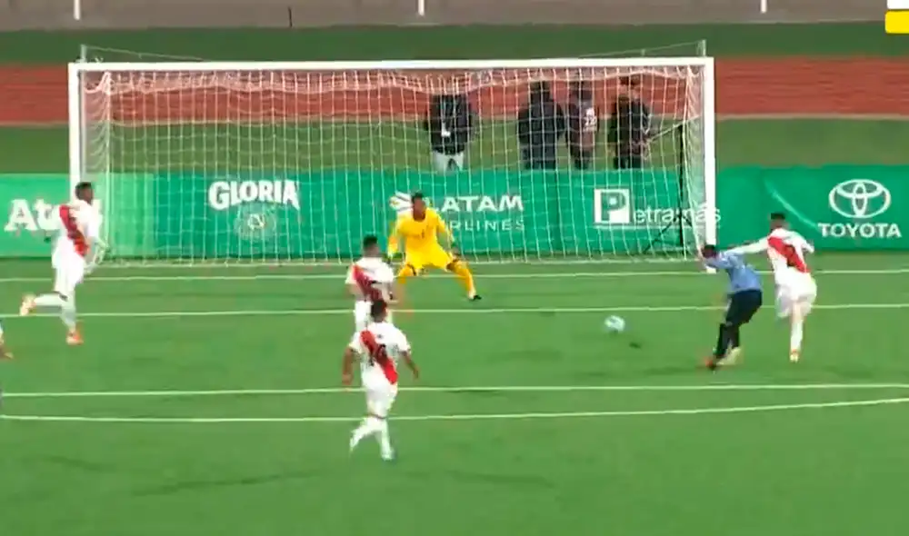 Leonardo Fernández decretó el 2-0 de Uruguay sobre Perú en el fútbol masculino en los Juegos Panamericanos 2019. | Foto: TV Perú Leonardo Fernández decretó el 2-0 de Uruguay sobre Perú en el fútbol masculino en los Juegos Panamericanos 2019. | Foto: TV Perú