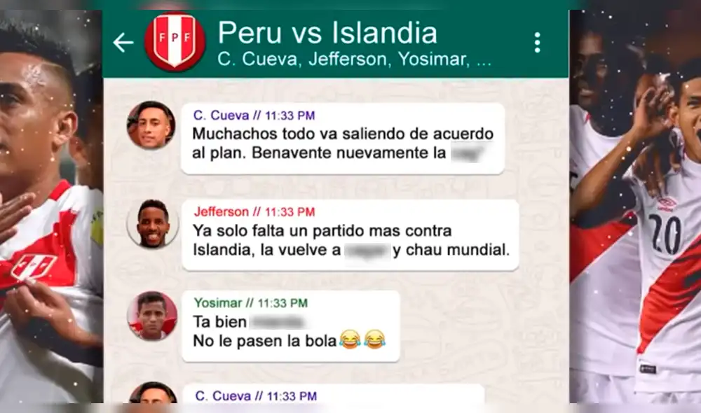 WhatsApp viral: chat 'fake' de la selección peruana que ataca a Benavente enfurece las redes 