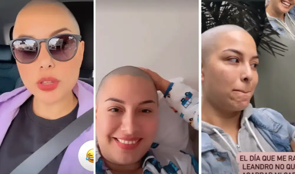 Natalia Salas muestra como su hijo ya puede tocar su cabeza rapada. Foto: Natalia Salas/Instagram Natalia Salas muestra como su hijo ya puede tocar su cabeza rapada. Foto: Natalia Salas/Instagram