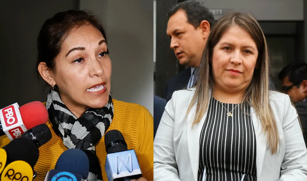 Vocera Milagros Salazar evitó atribuirle responsabilidad a Yeni Vilcatoma por el caso de las contrataciones irregulares que realizó su esposo. Foto: La República. Vocera Milagros Salazar evitó atribuirle responsabilidad a Yeni Vilcatoma por el caso de las contrataciones irregulares que realizó su esposo. Foto: La República.