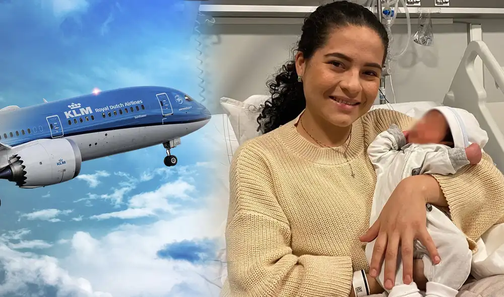 La joven viajaba de Ecuador a España. Foto: composición LR @StigmabaseD/@KLM_DE/Twitter