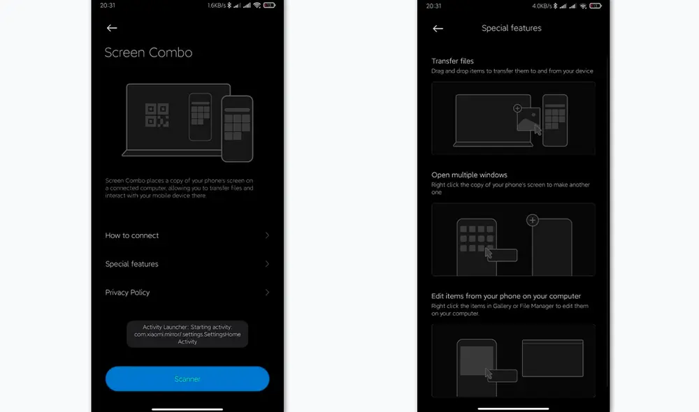 Así lucirá la nueva función desde el smartphone. | Foto: Xiaomi