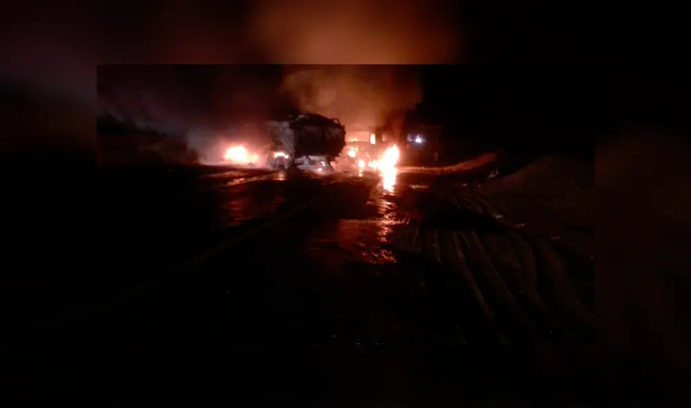 Reportan incendio en Pasamayo. Foto: Facebook