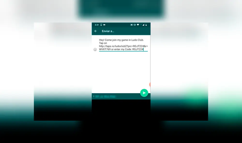 Tras esto, tus contactos solo tendrán que ingresar al enlace y listo, todos estarán en la misma partida. Puedes invitar un máximo de 3 personas, como un juego de Ludo real.